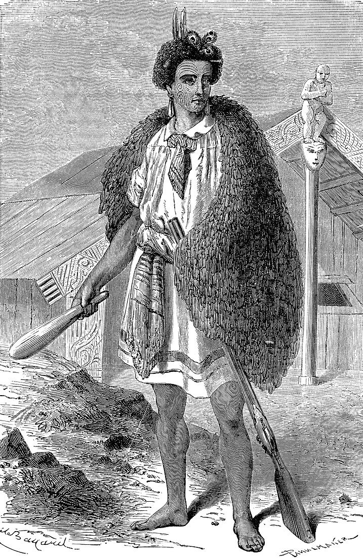 Maori chief, 1880s