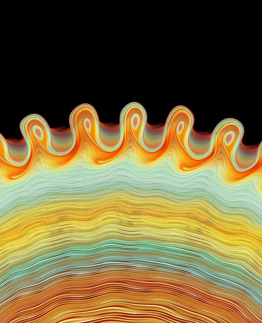 Fractal image of concentric ripples