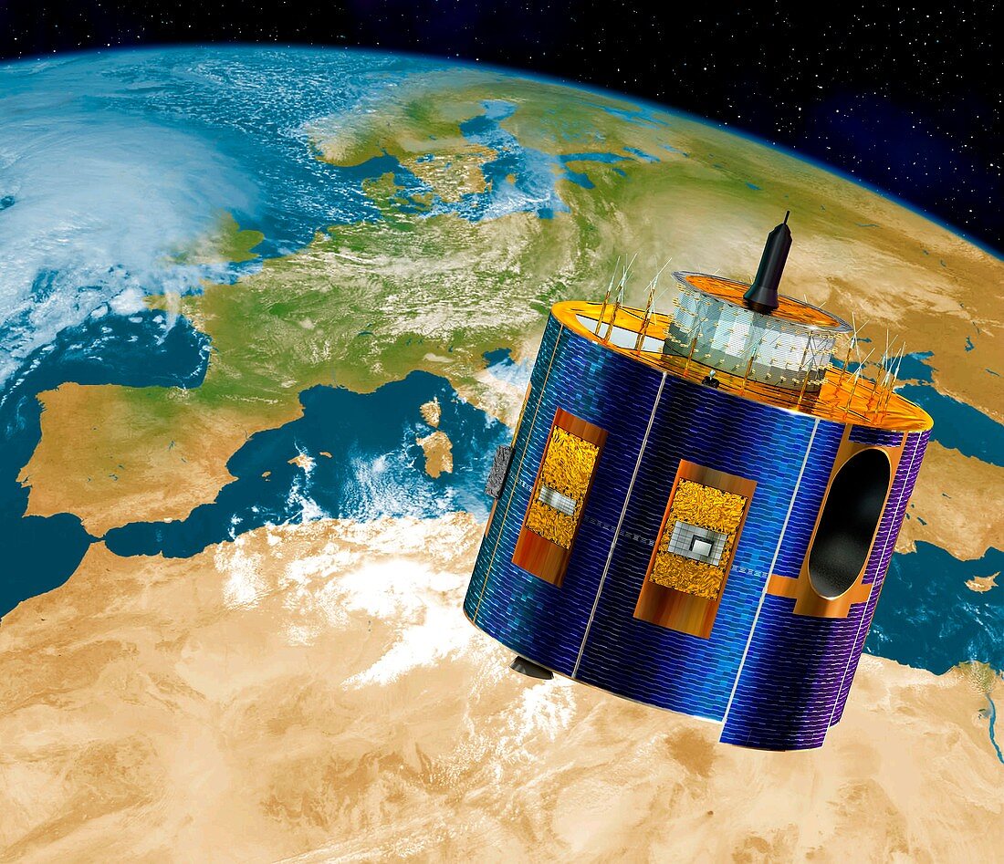 MSG weather satellite, illustration