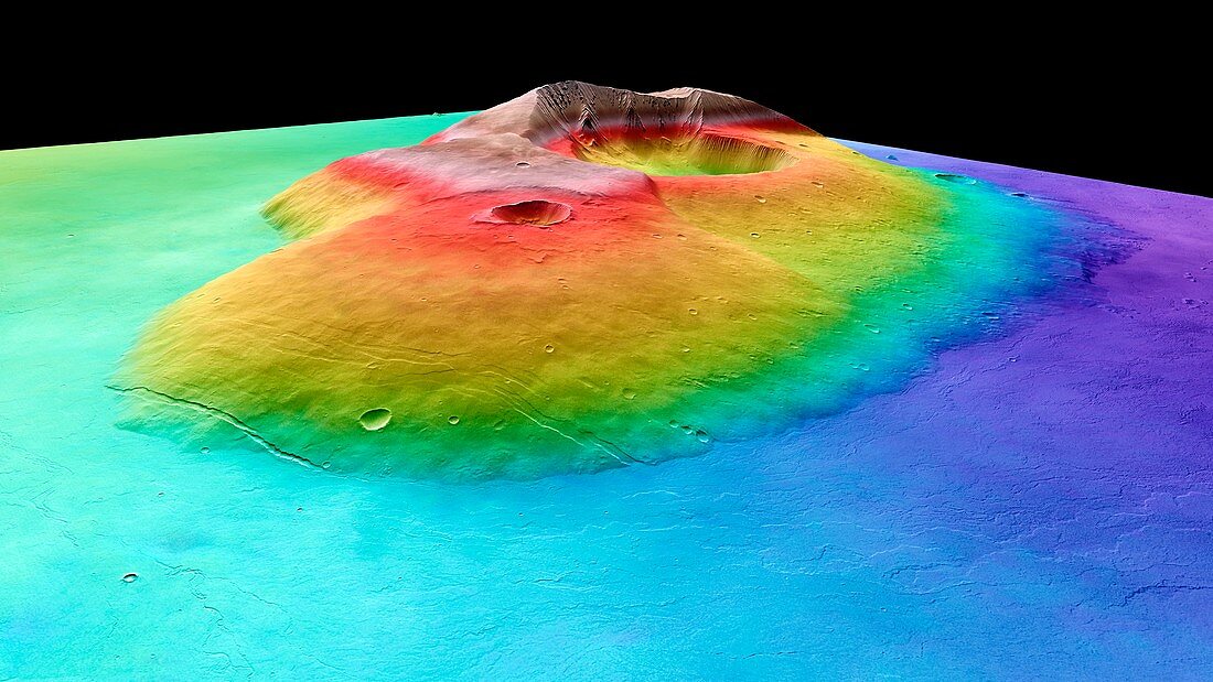 Tharsis Tholis volcano, Mars Express image