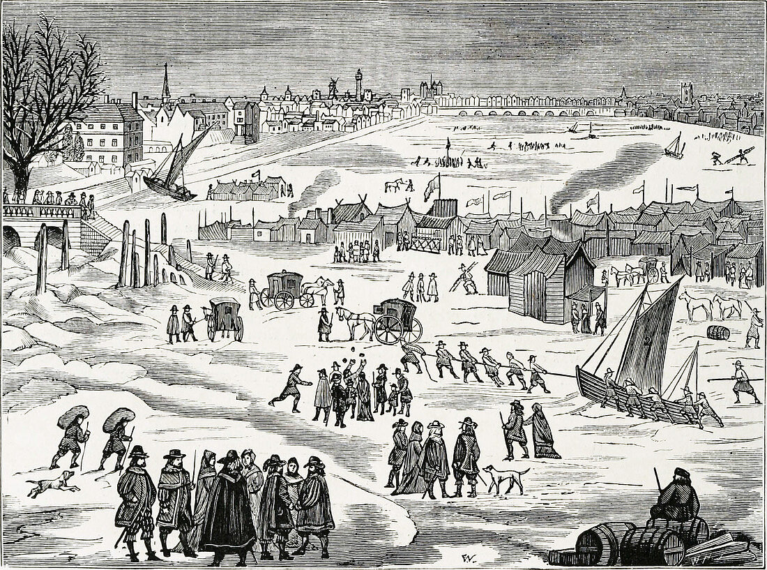 Thames Frost Fair, Little Ice Age, 1684