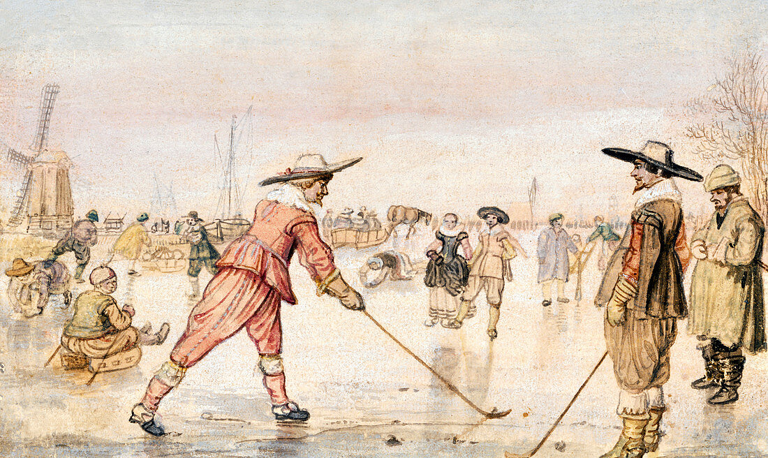 Kolf Players on Frozen River, 1625