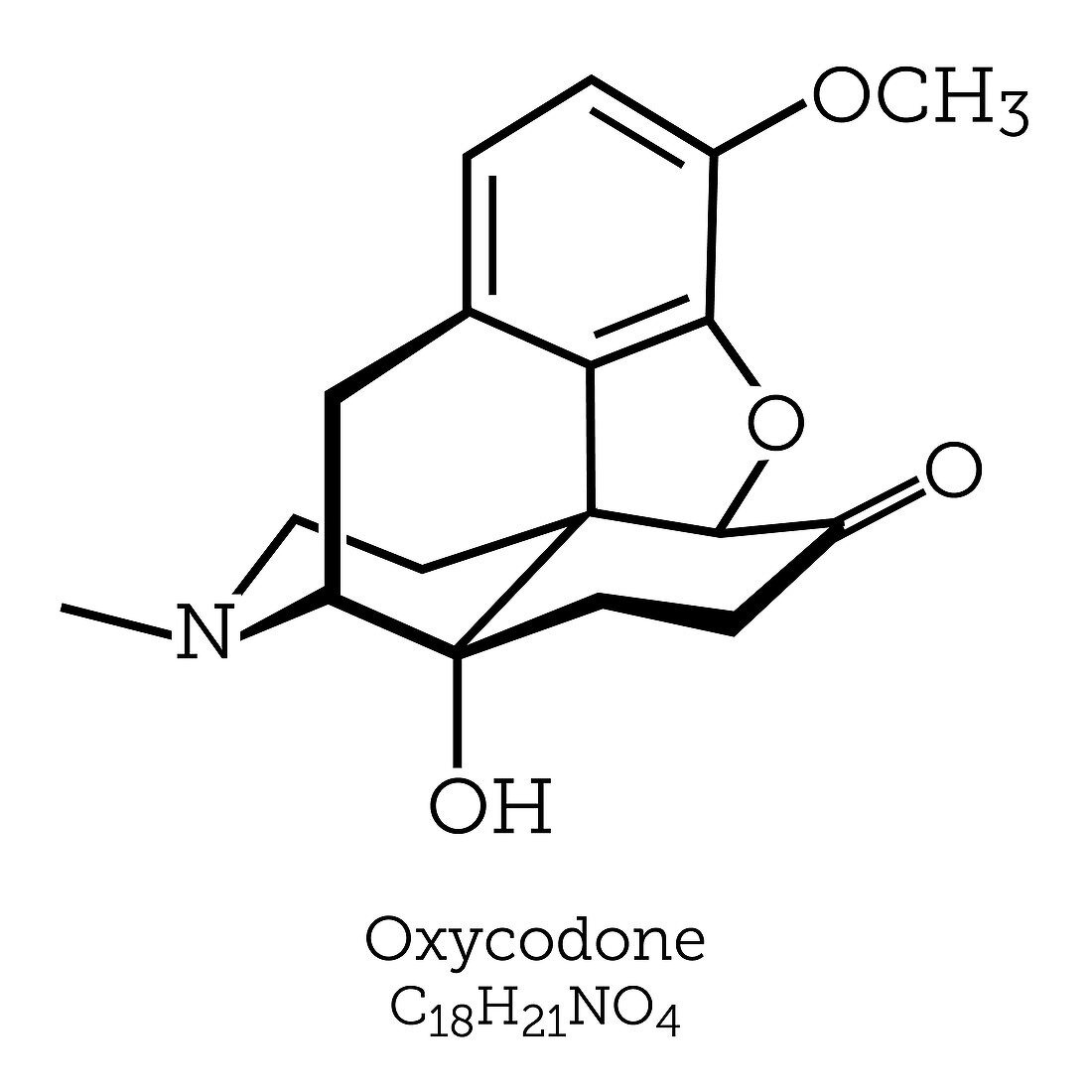 Molecular Structure of Oxycodone