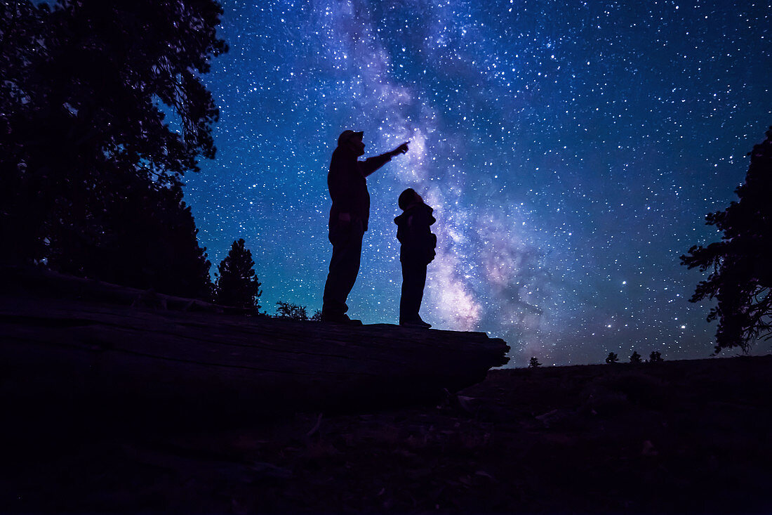 Man and Child with Milky Way