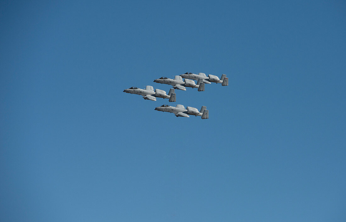 A-10 Thunderbolt II Warthogs in formation