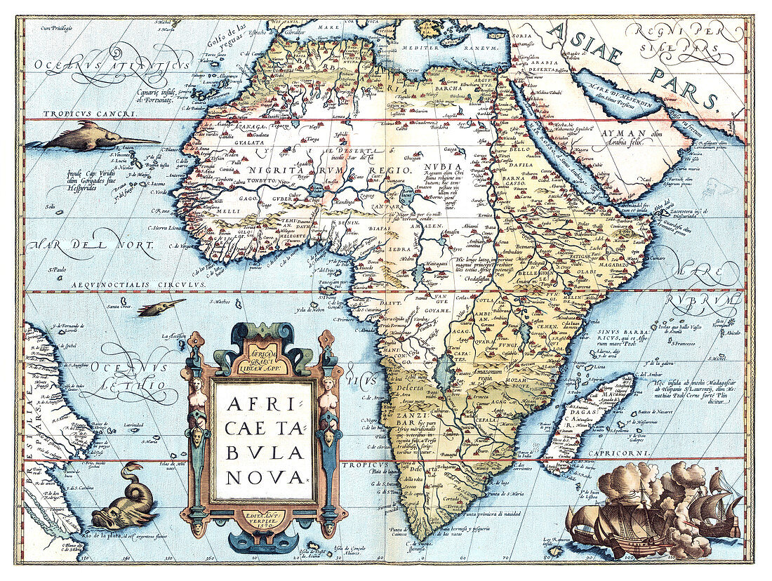 Theatrum Orbis Terrarum, Africa, 1570