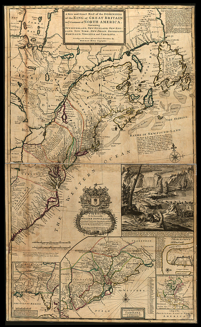 Herman Moll, North America, English Dominions, 1731