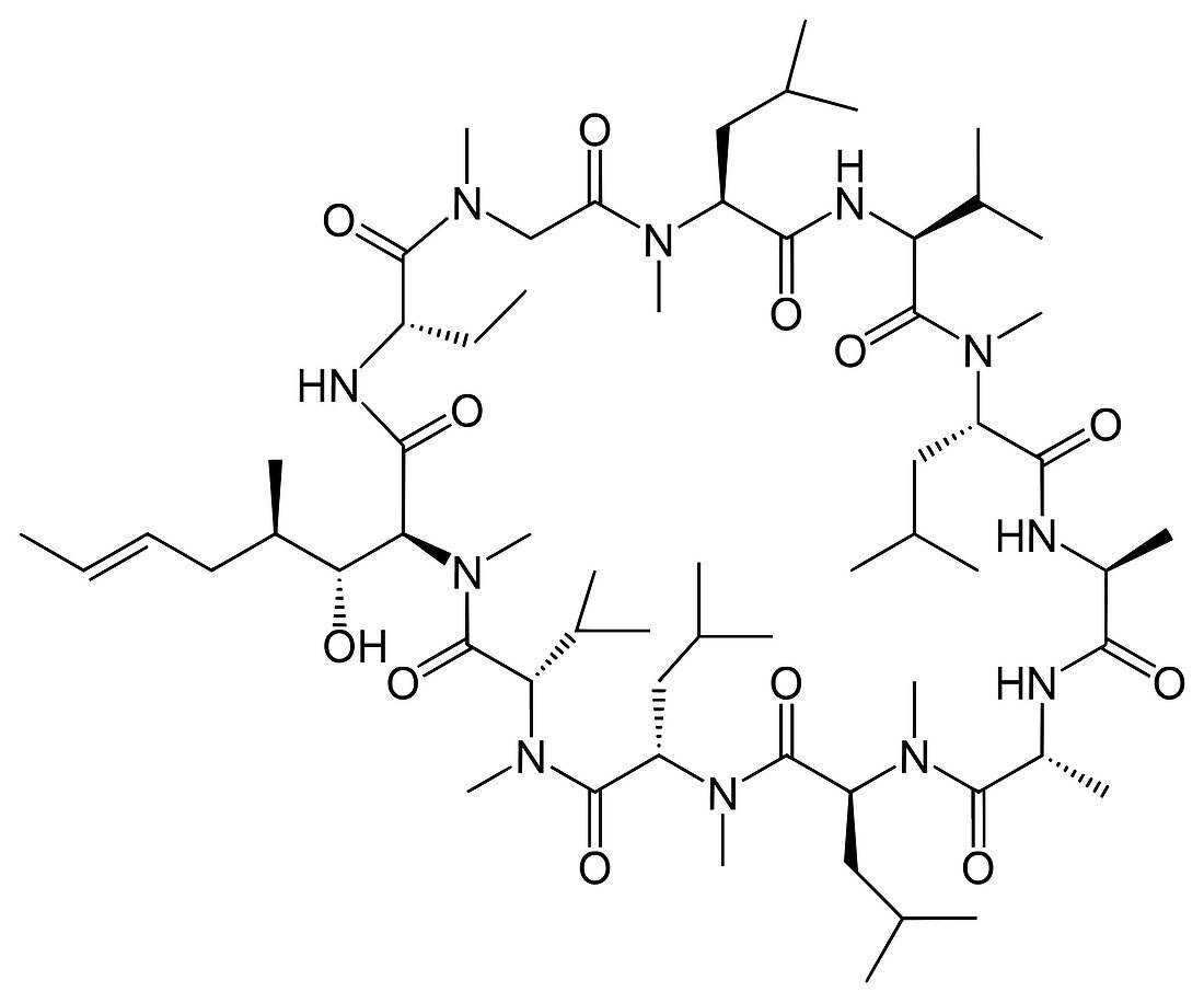 Ciclosporin, Molecular Structure