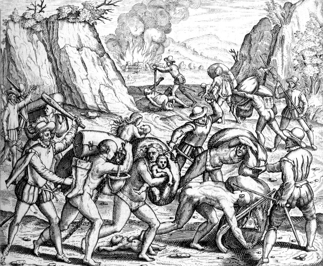 Spanish Persecution in the West Indies, Slavery, 16th C