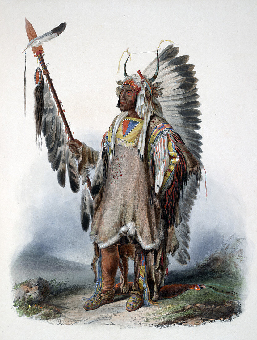Mato-tope, Native American Mandan Indian Chief