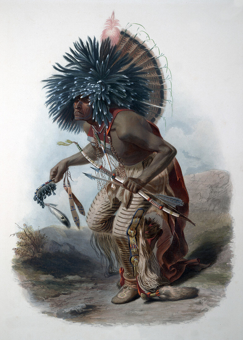 Native American Hidatsa Indian Dog Dance, 1830s