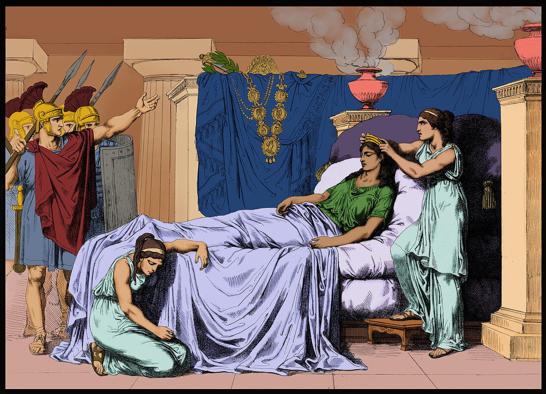 Death of Cleopatra, Queen of Egypt, 30 BC