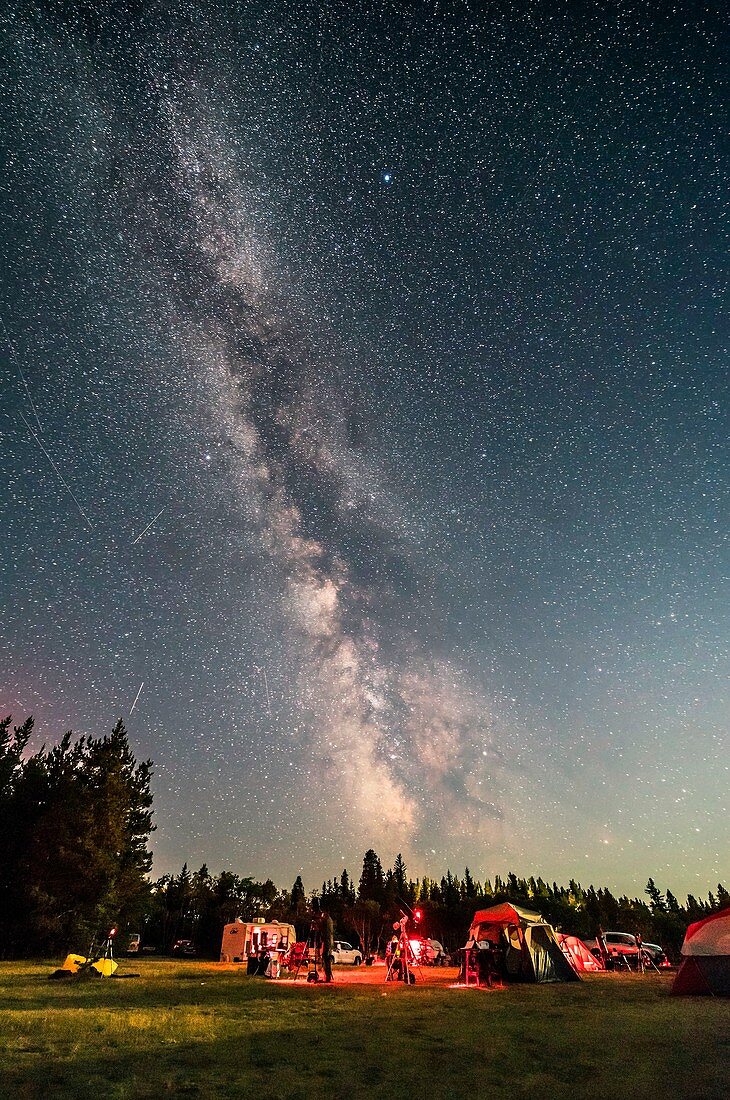 Milky Way in Moonlight at Saskatchewan Star Party, Canada