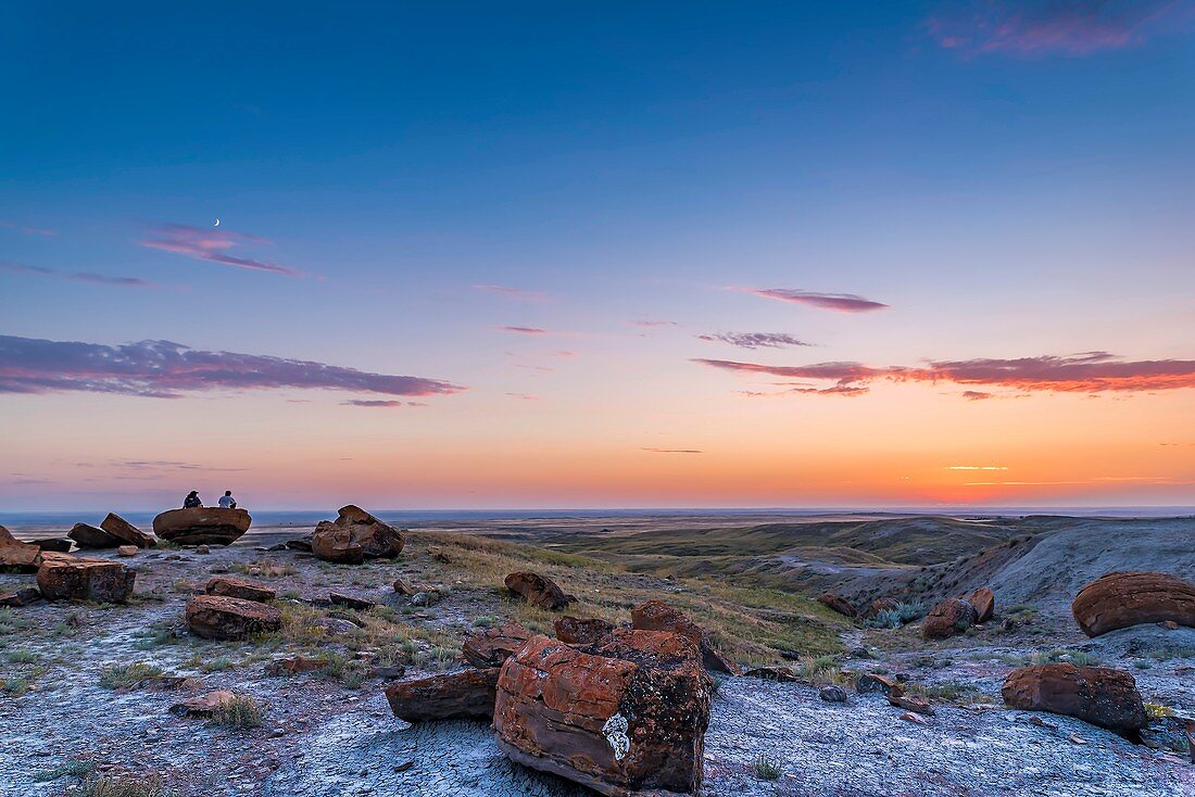 Sunset at Red Rock Coulee, Alberta, Canada