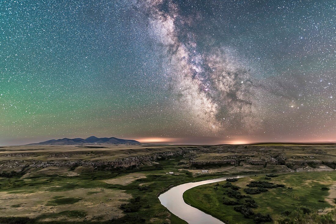 Milky Way over Canadian Prairie