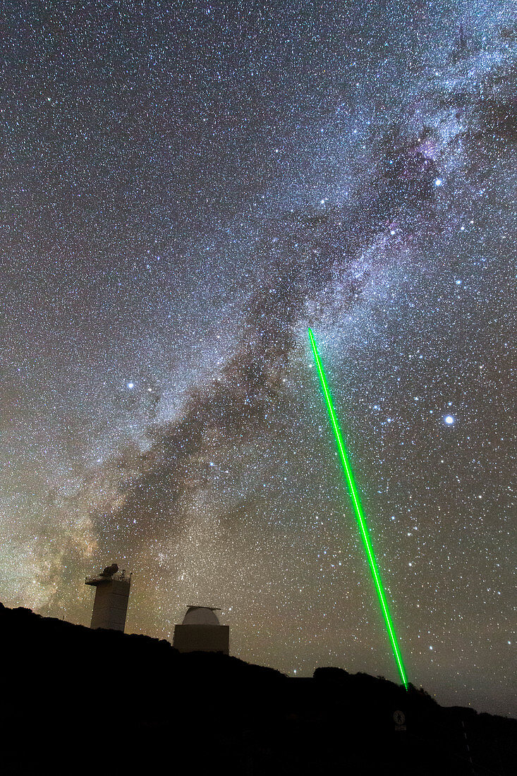 Milky Way and laser guide star