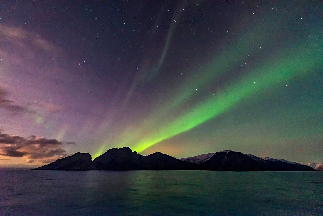Aurora over island, Norway