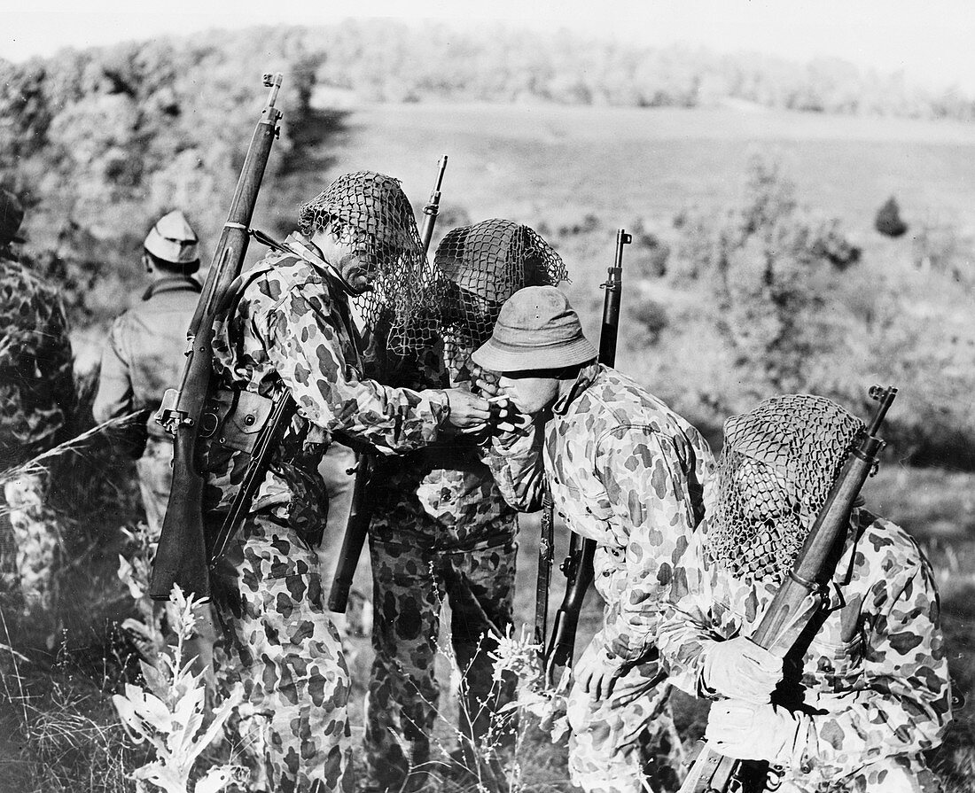 WWII, American Soldiers in Camouflage