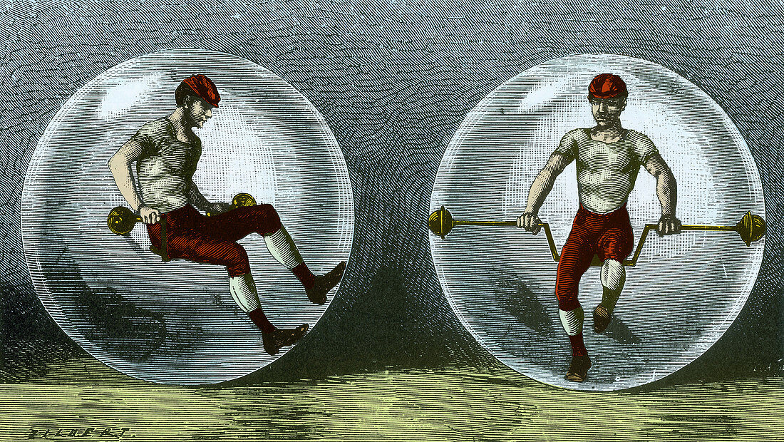 Spherical Transparent Velocipede, 1884