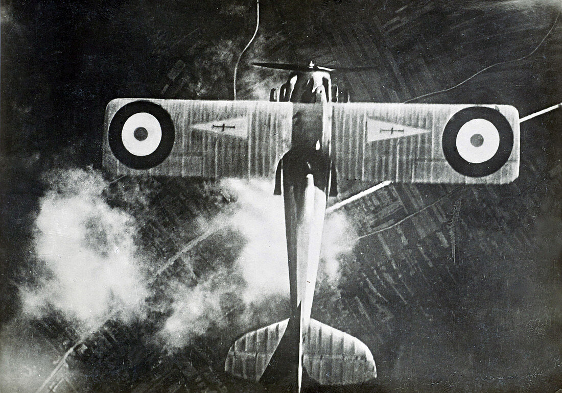 Aerial of Airplane, World War 1