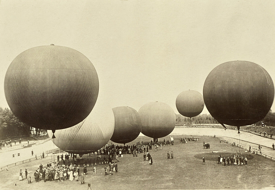 Hot Air Balloons, Italy, c. 1914
