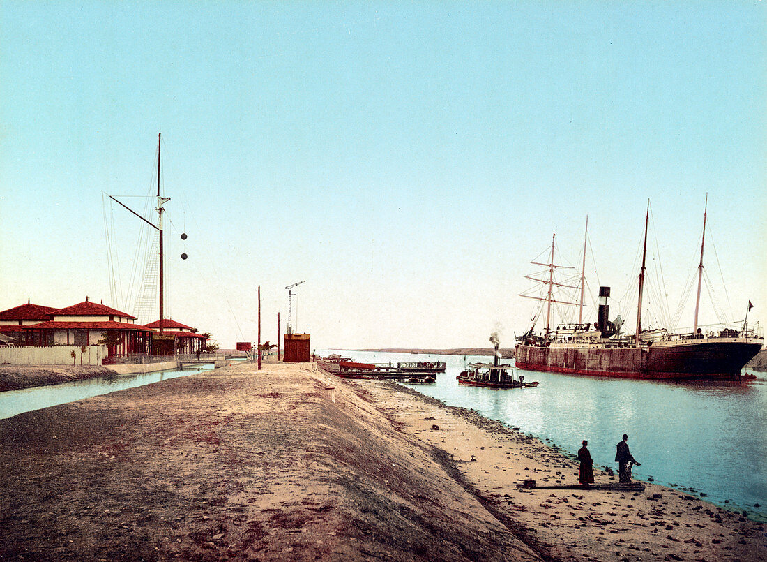 Suez Canal, El Kantara, 1905