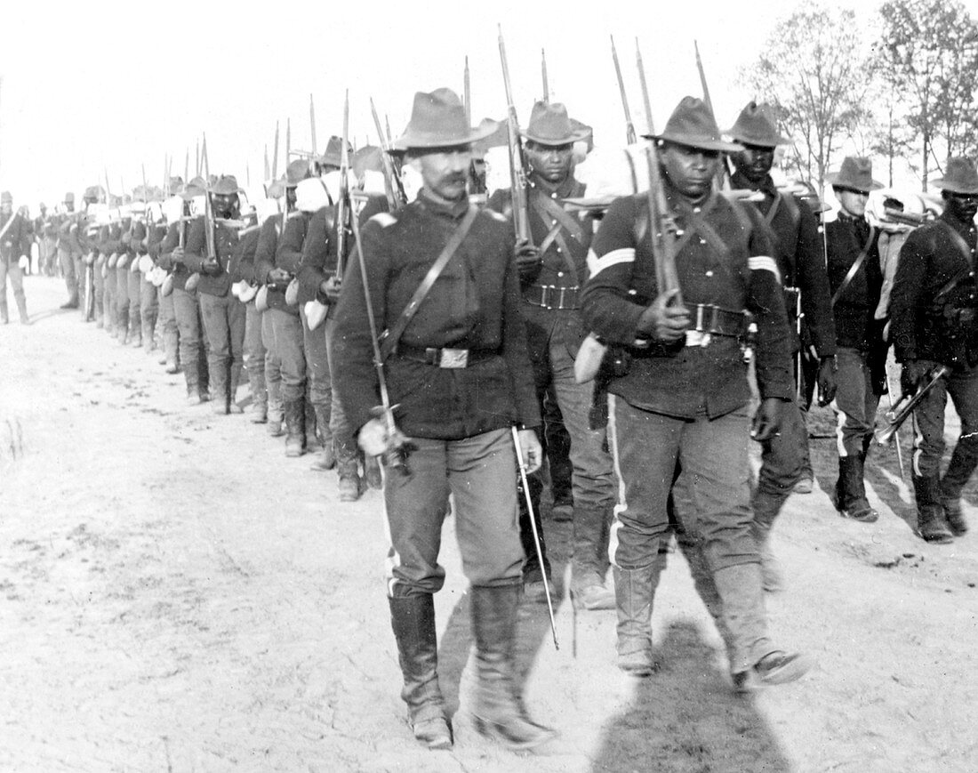 Spanish-American War, Buffalo Soldiers, 24th Infantry, 1898