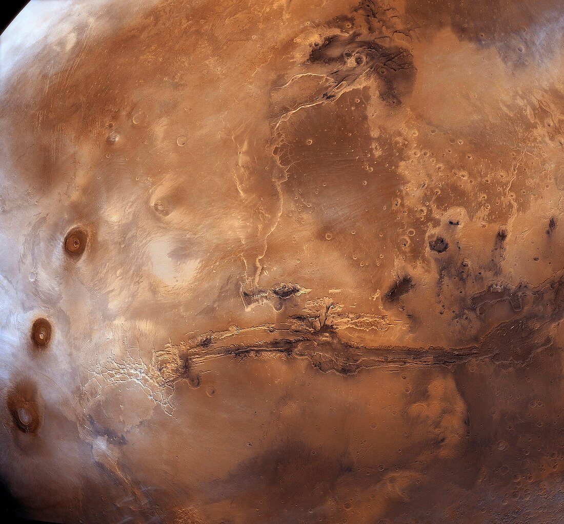 Valles Marineris, Mars, Viking image