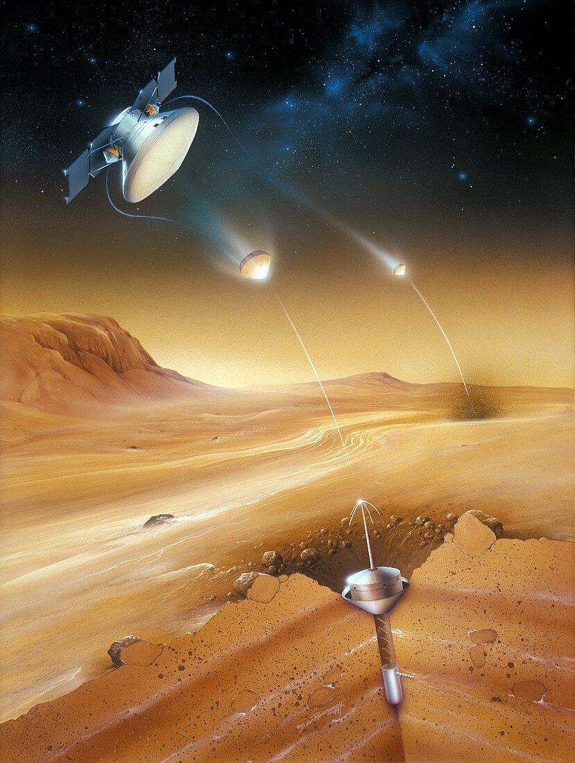 Mars Polar Lander Deep Space 2 Probes, illustration