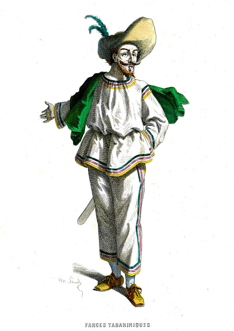 Tabarin character, 19th Century illustration