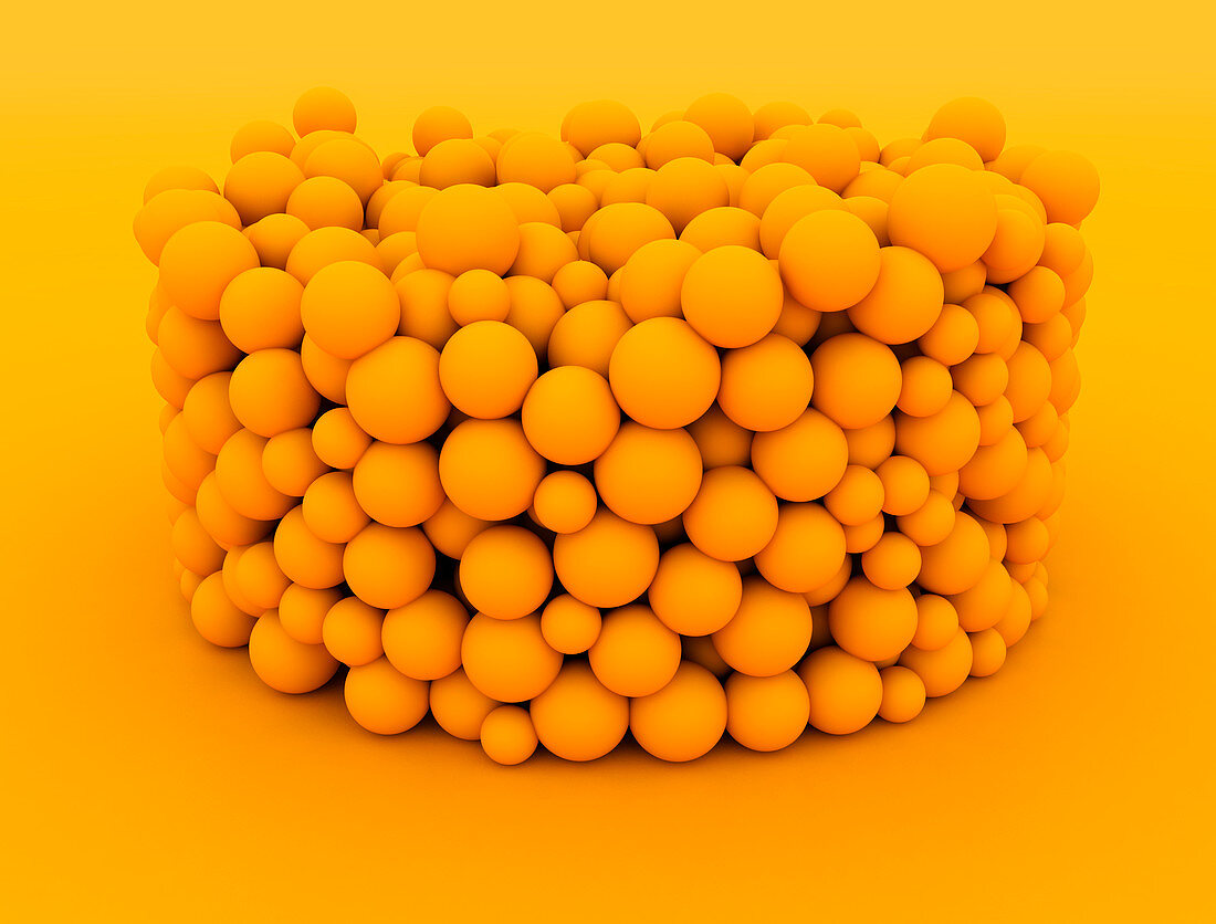 Orange balls stacked, illustration