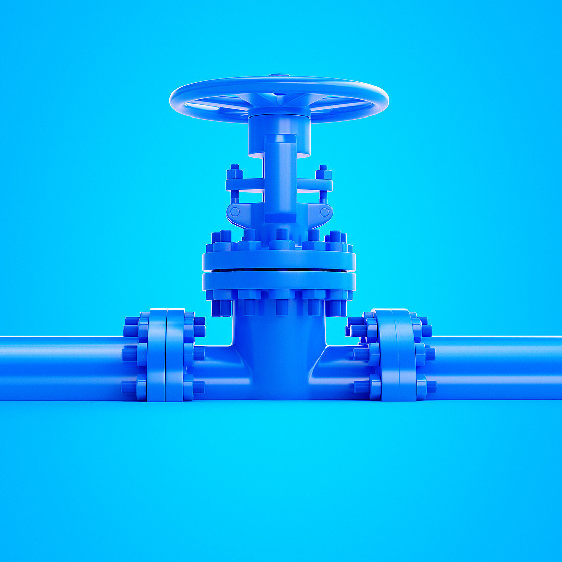 Illustration of a blue valve