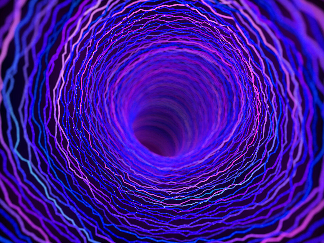 Illustration of an abstract plexus tunnel