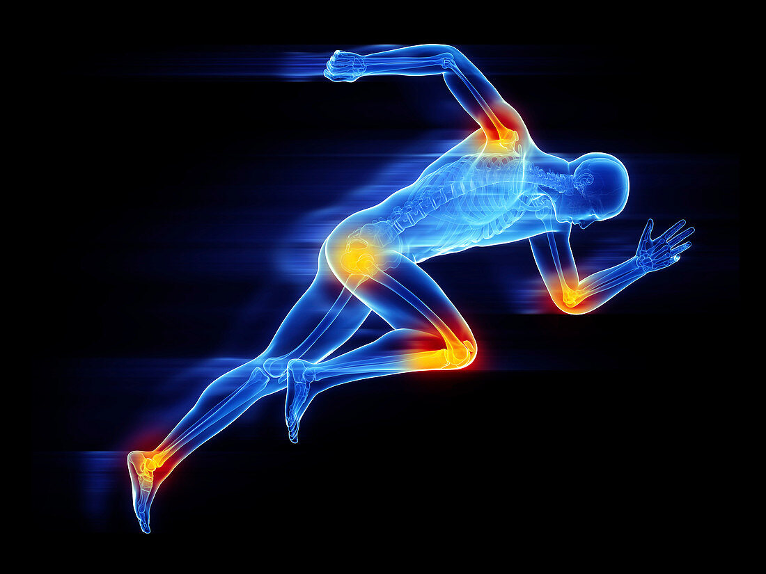 Illustration of a sprinter