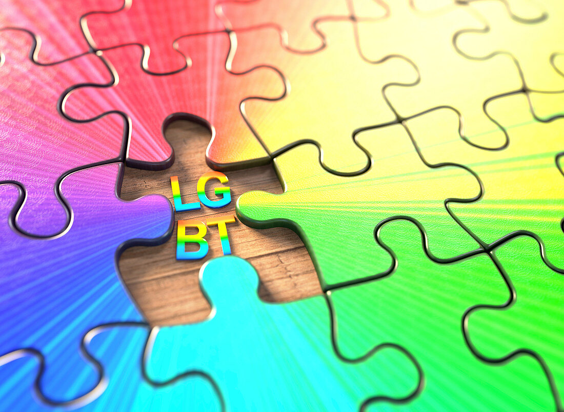LGBT jigsaw puzzle, illustration