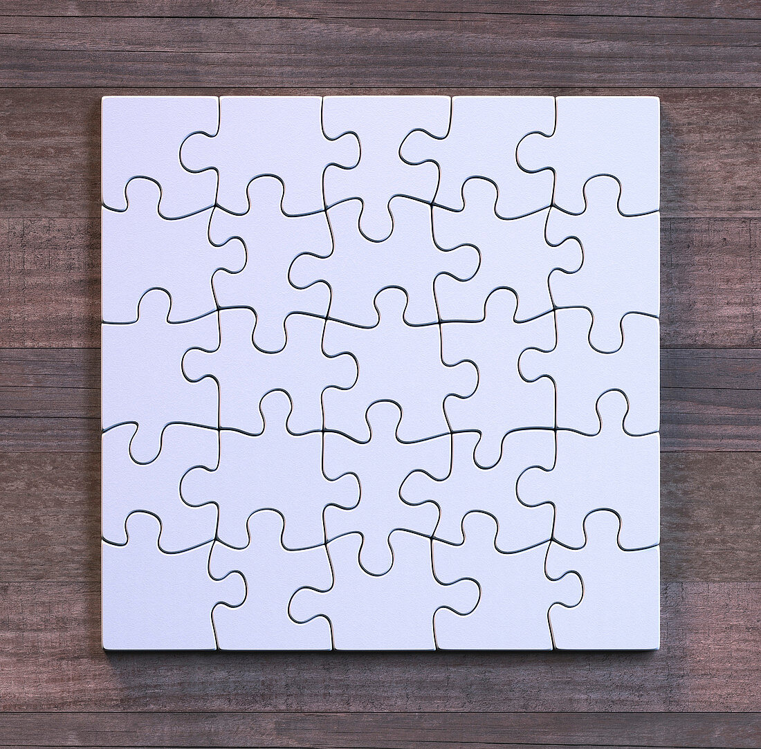 Blank jigsaw puzzle, illustration
