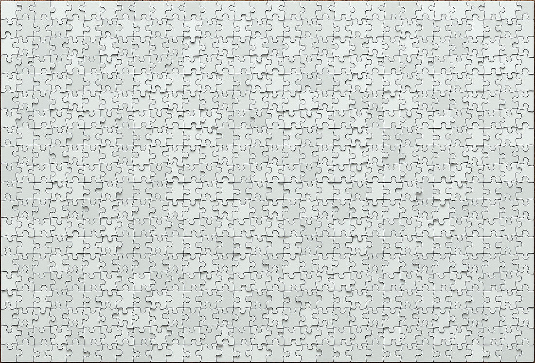Blank jigsaw puzzle, illustration