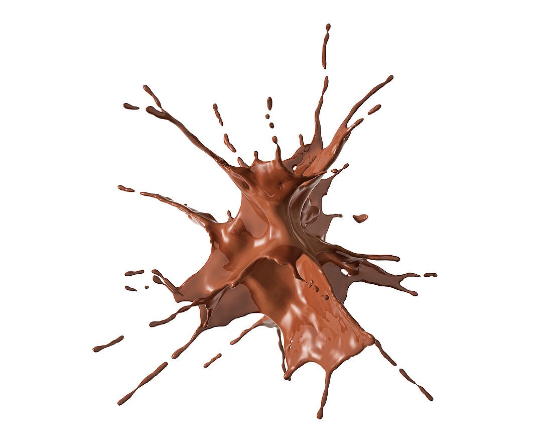 Liquid chocolate explosion, illustration