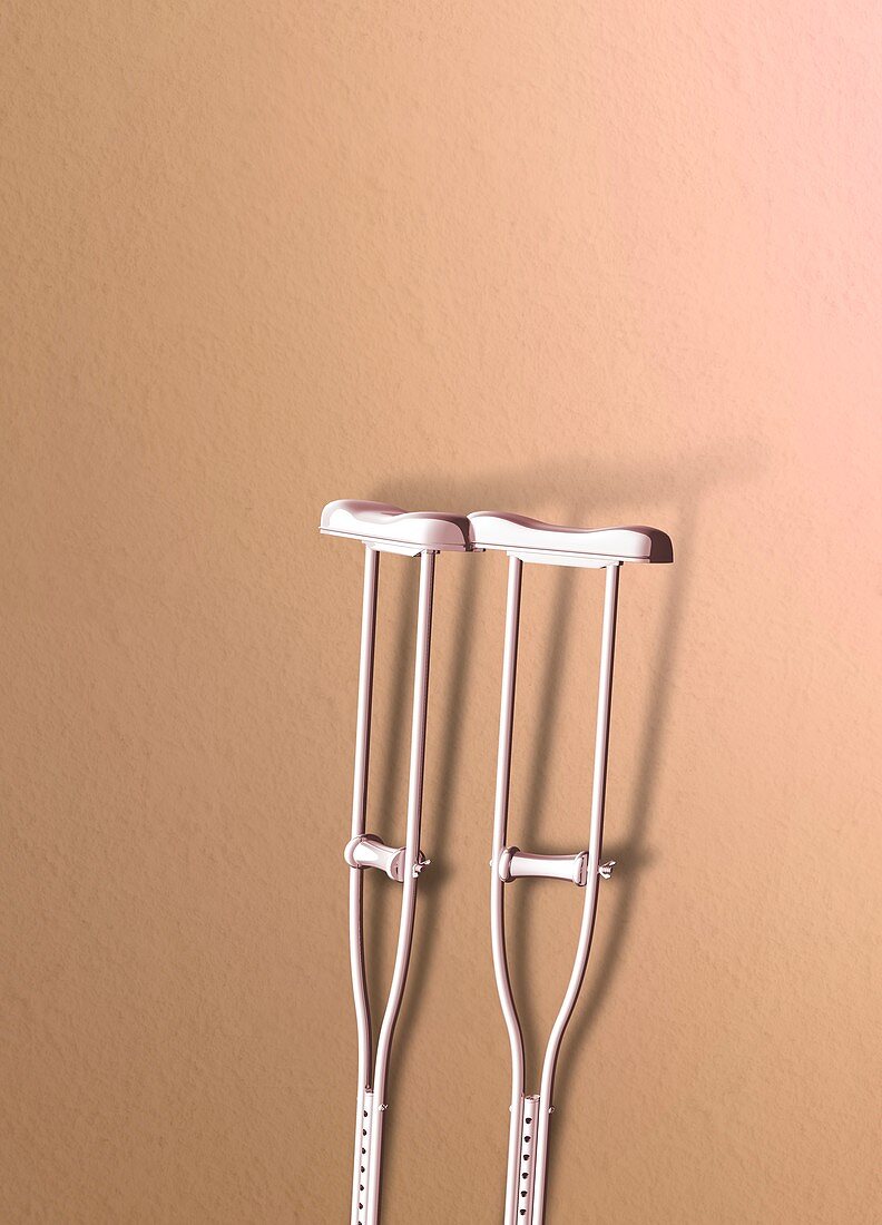 Crutches, illustration