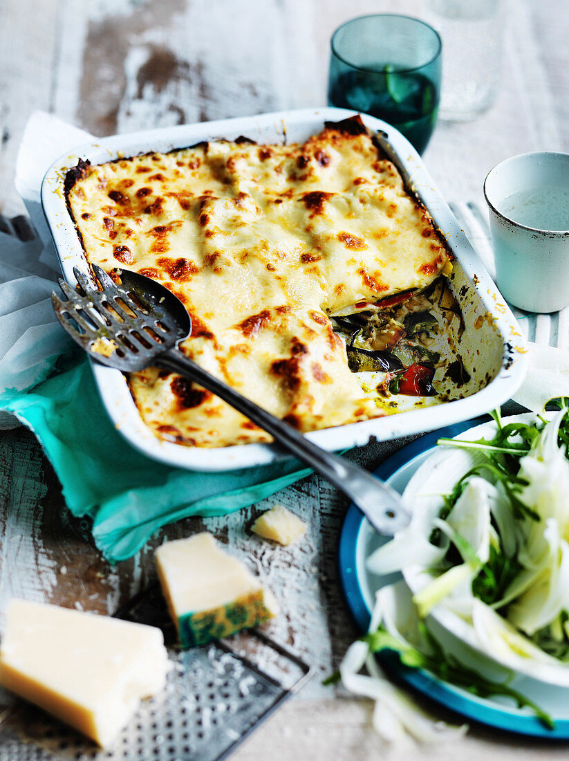 Spinach, Pesto and Parmesan Lasagne