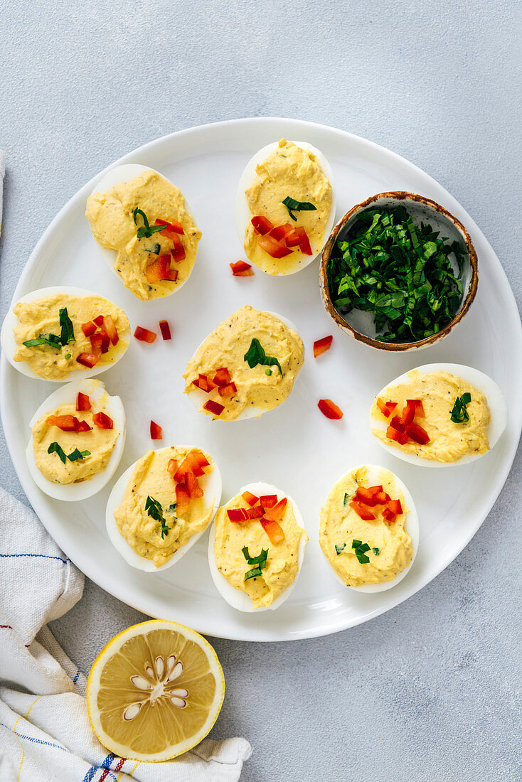 Deviled Eggs ohne Mayonnaise