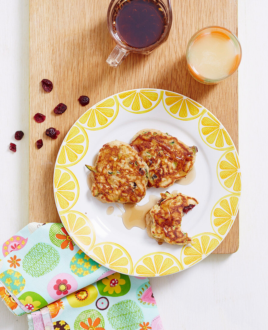 Superfoods For Babies and Toddlers - Toddlers - Breakfast - Zucchini and Cranberry Pikelets