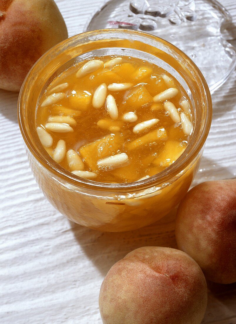Peach Jam with Pine Nuts