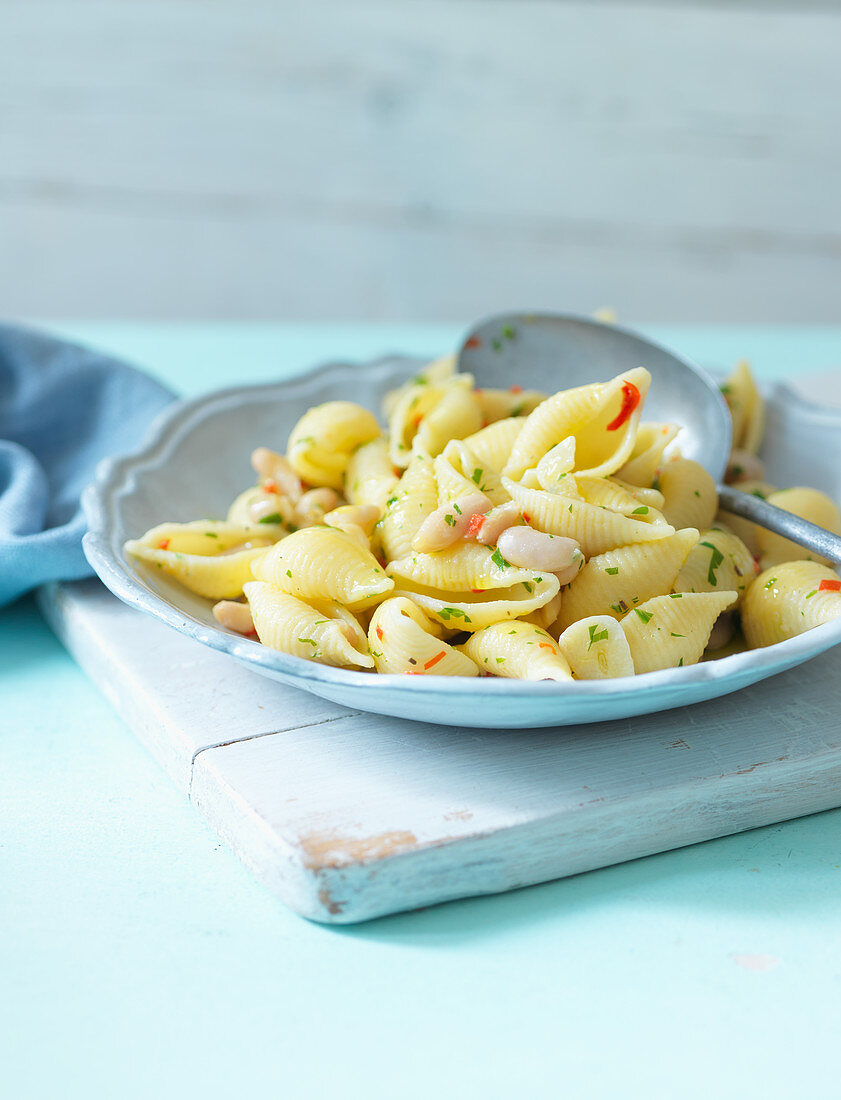 Pasta Fagioli with white beans