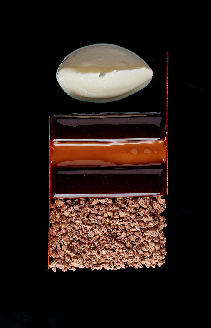 Schokoladen-Karamell-Dessert