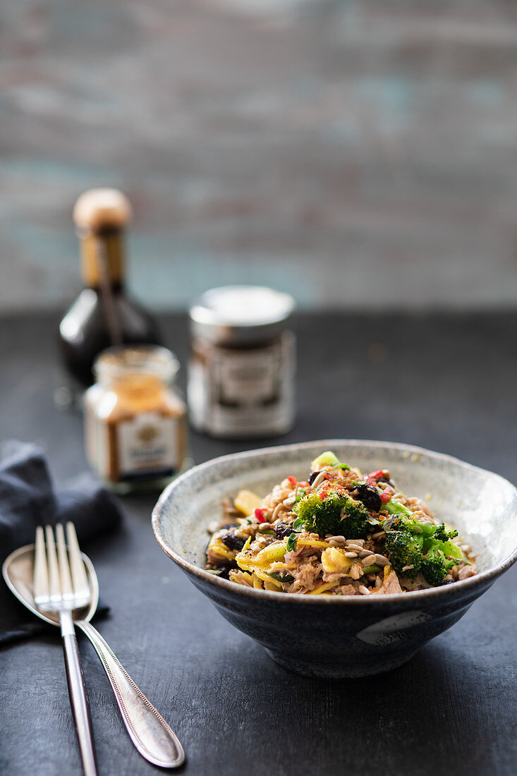 Pasta with tuna and bottarga