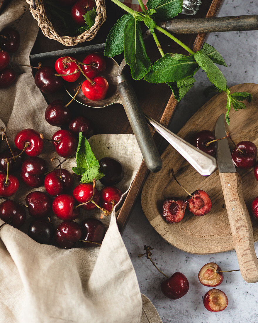 Cherries in a box