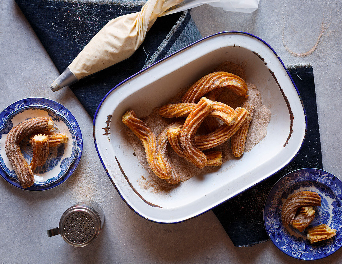 Churros with cinnamon sugar