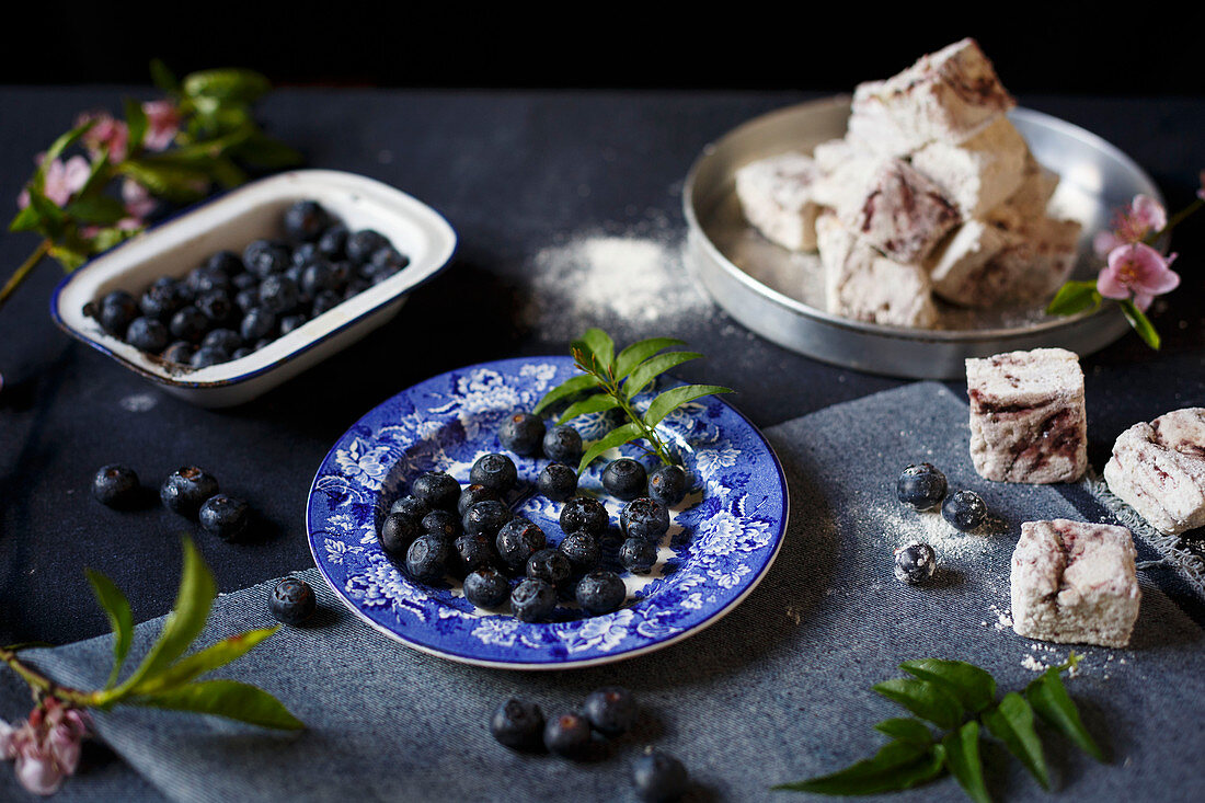 Blueberry Marshmallows