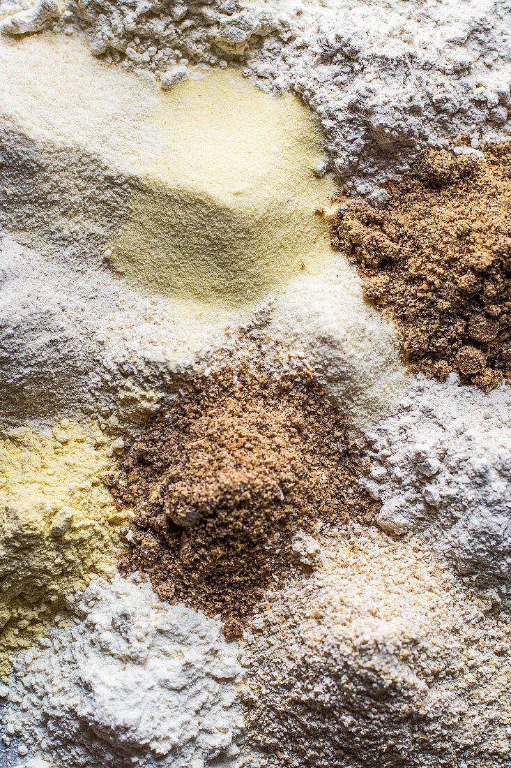Various types of flour
